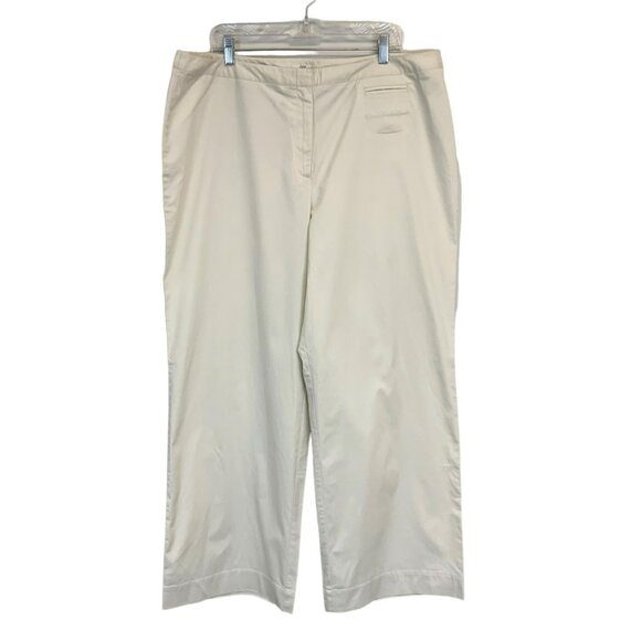 NWT J Jill Stretch Pants In Stone Size 20 Neutral Khaki Tan Minimalist Academia - Picture 1 of 11